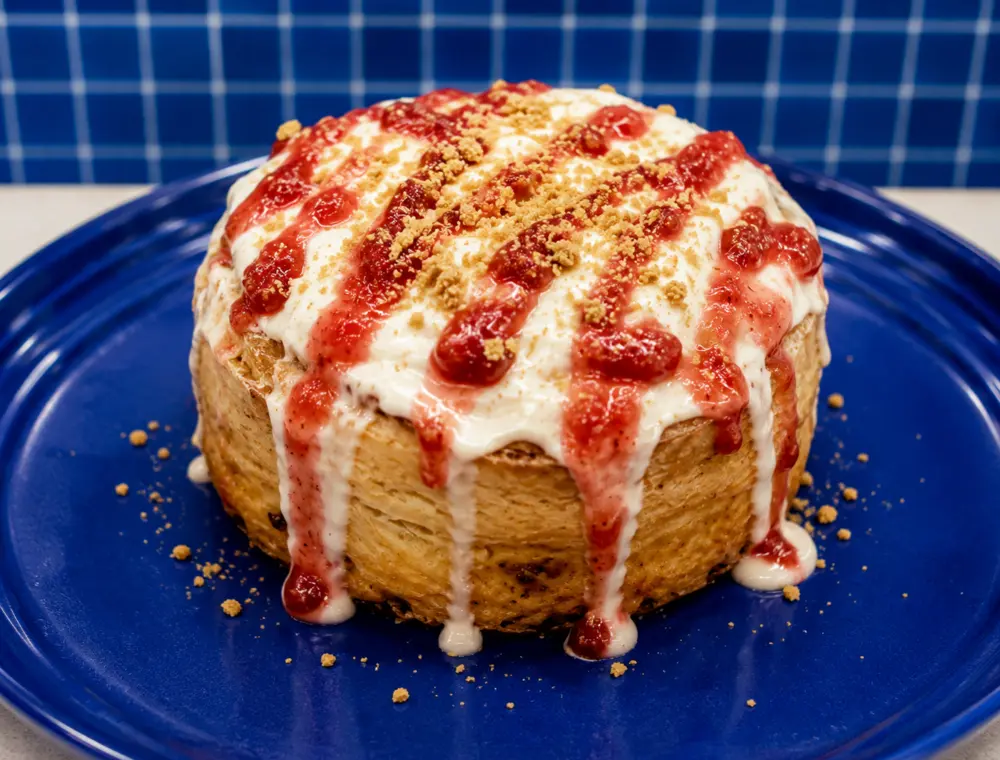 Strawberry cinnamon roll