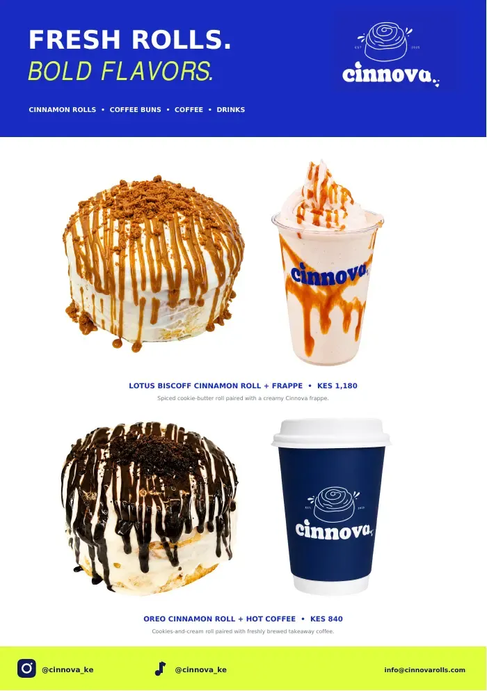 Cinnova full menu