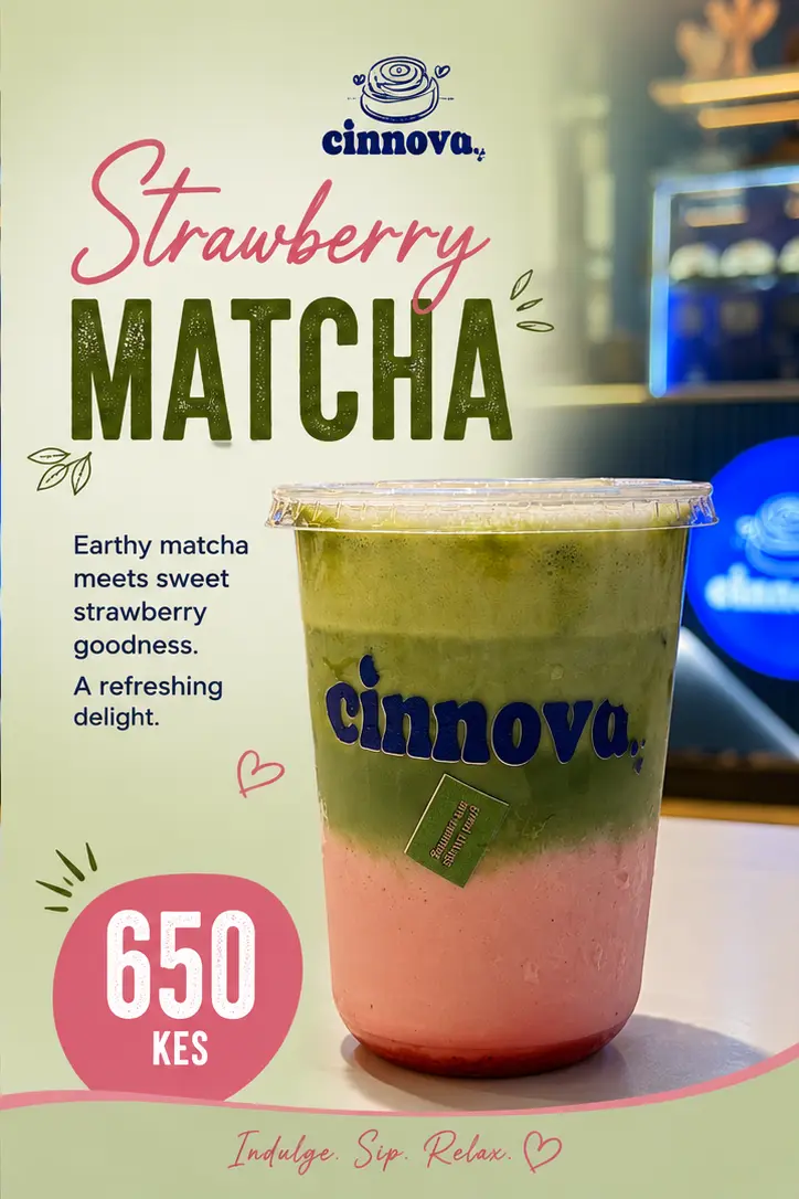 Strawberry Matcha at Cinnova Nairobi